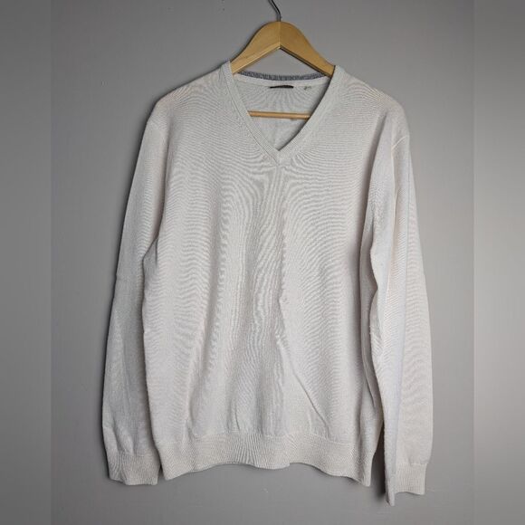 Stenstroms mens cashmere v-neck sweater elbow patches xl - Picture 1 of 9